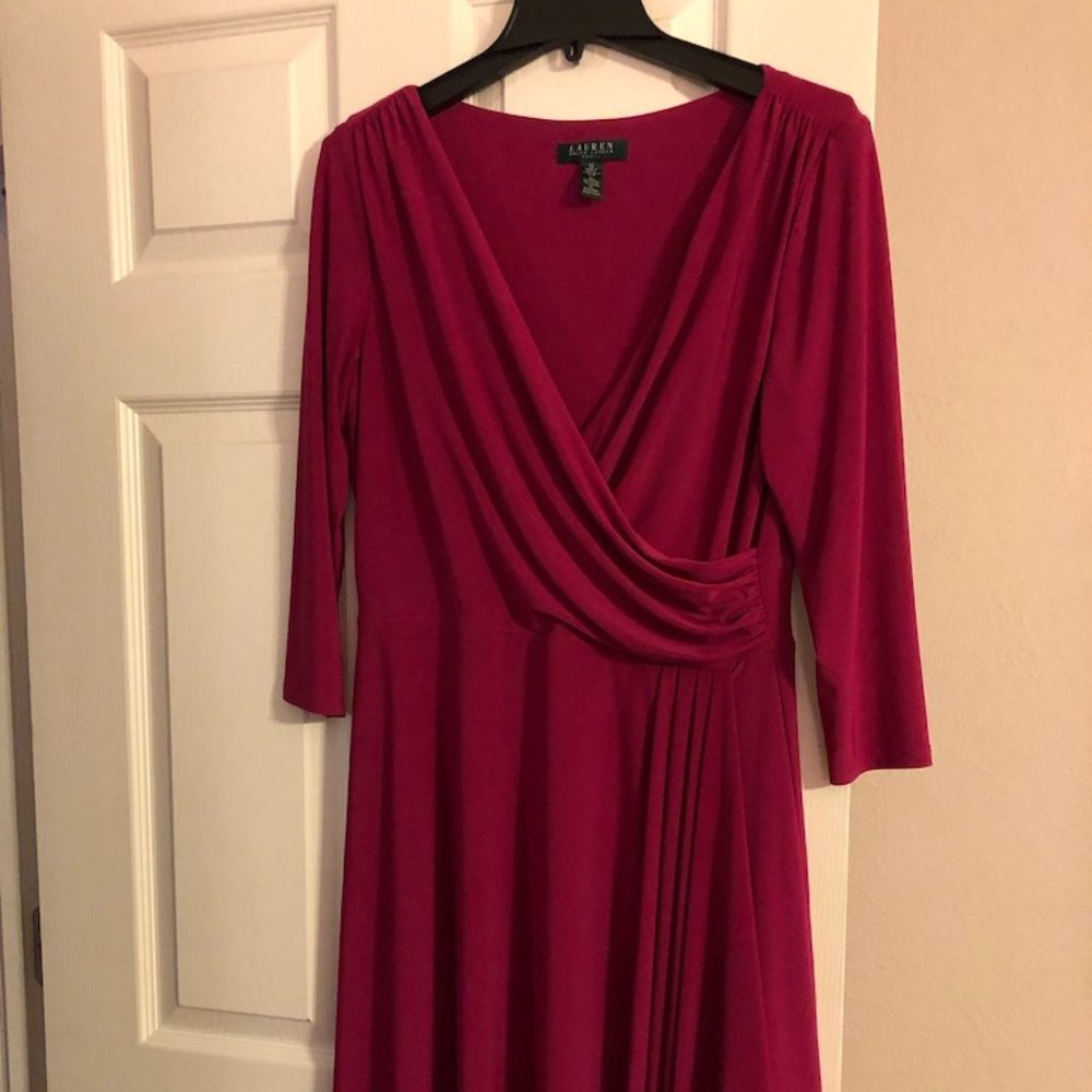 Lauren Berry faux-Wrap Dress